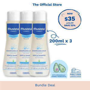 3 x Mustela Gentle Shampoo 200ml [EXP: 07/2026]