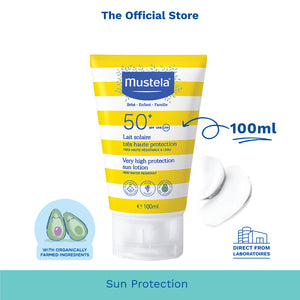 Mustela SPF50+ Very High Protection Sun Lotion 100ml (water resistant) [EXP: 7/2025]