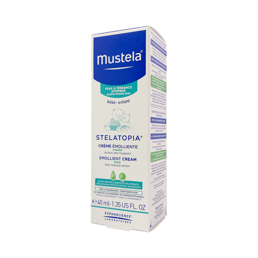 Mustela Stelatopia Emollient Face Cream for Eczema-Prone Skin (fragrance-free) 40ml [EXP: 05/2025