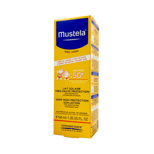 Mustela SPF50+ Very High Protection Sun Lotion 40ml (water resistant) [EXP: 05/2025