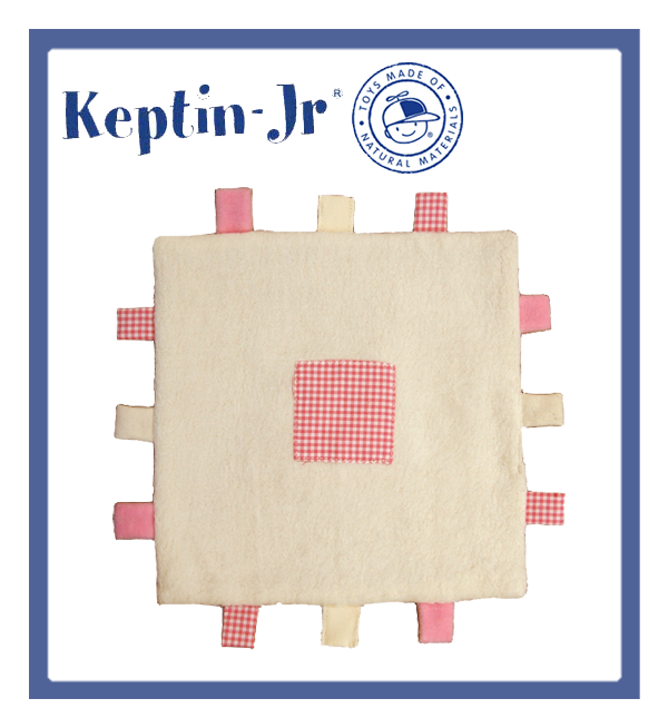 Keptin-Jr Blankiez: Label Square Pink (20cm x 20cm)