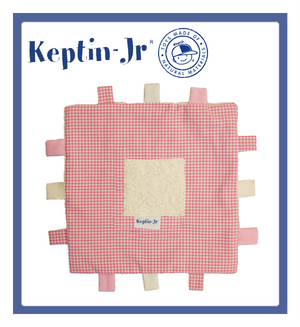Keptin-Jr Blankiez: Label Square Pink (20cm x 20cm)